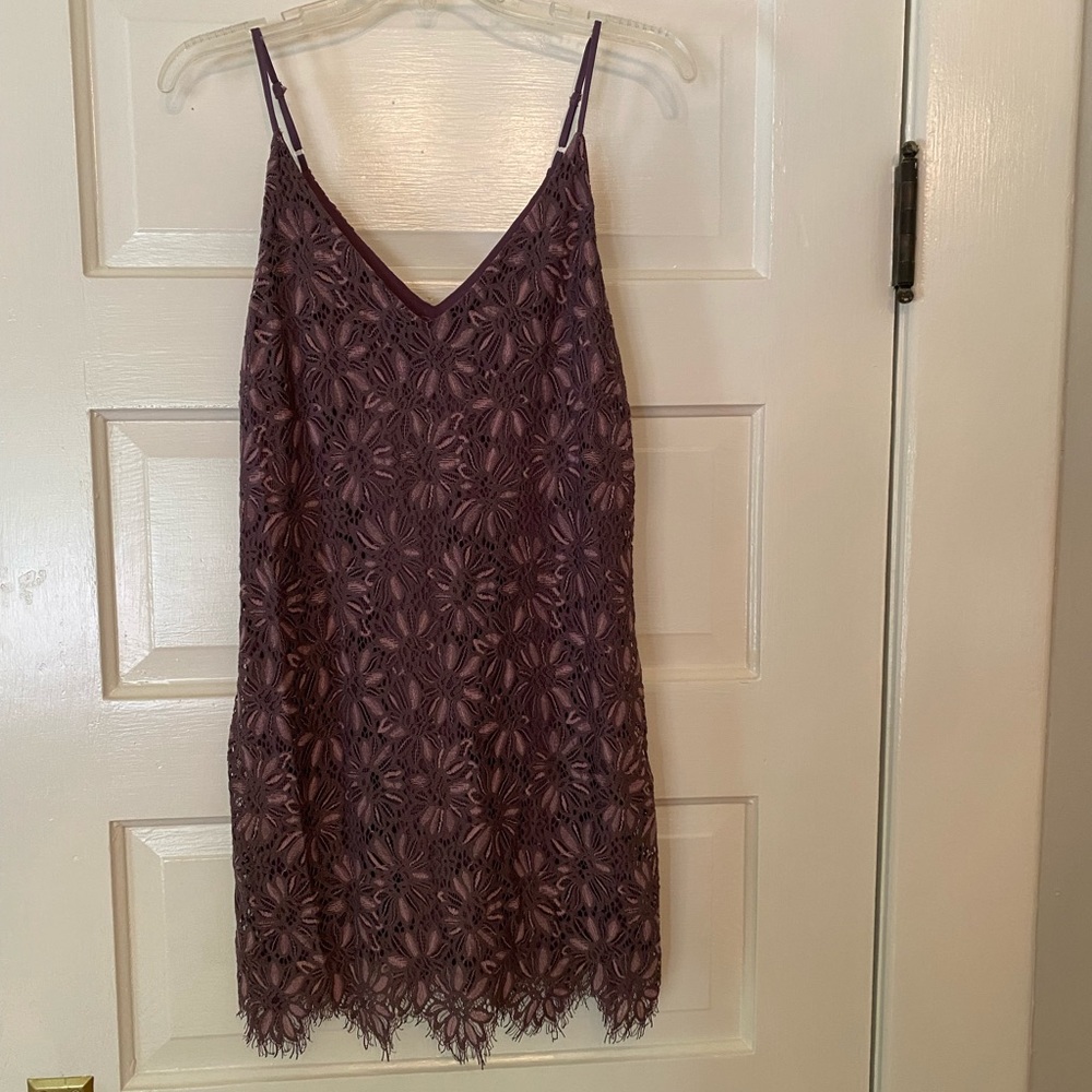 Speechless purple lace mini dress